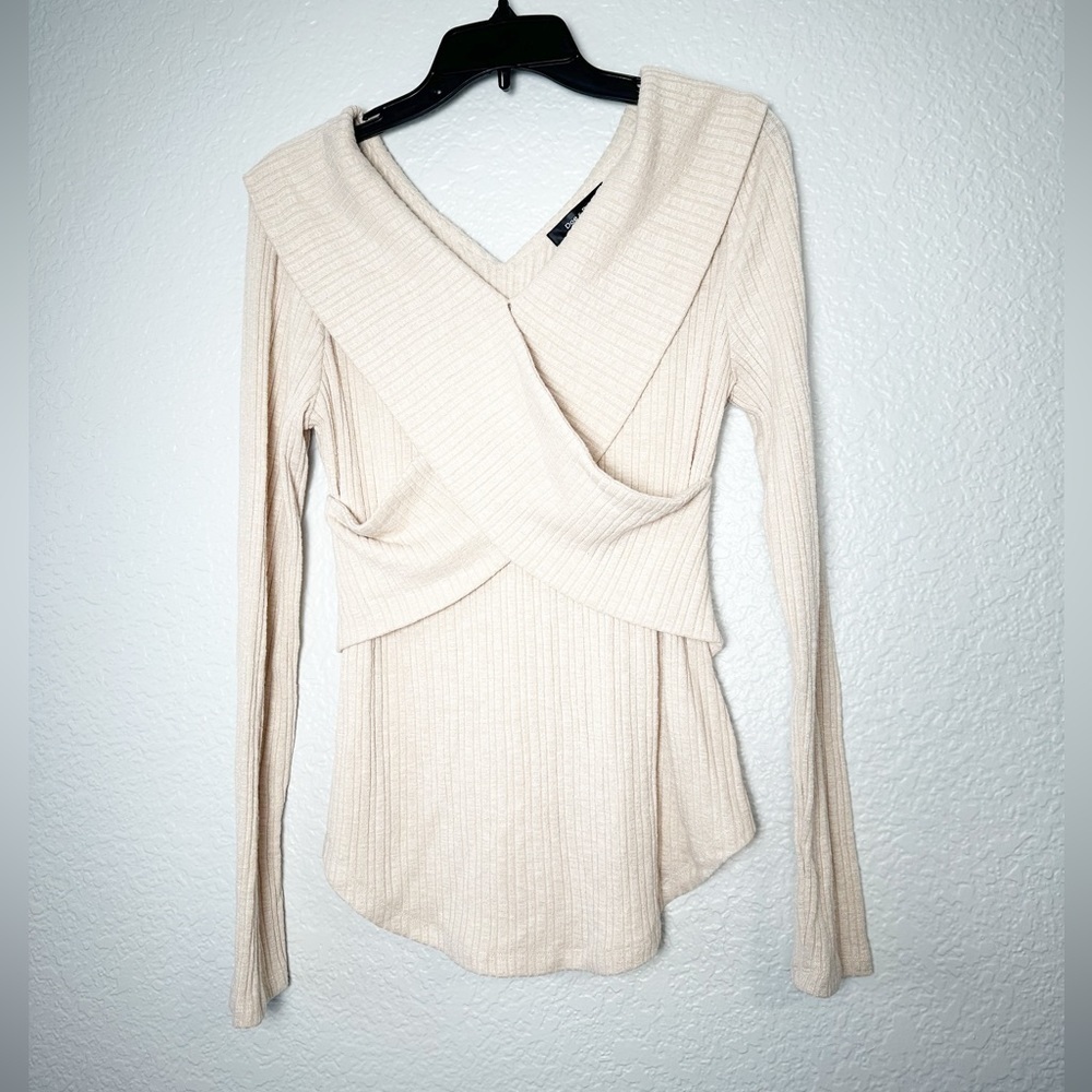 Doe & Rae Rib Cream Sweater